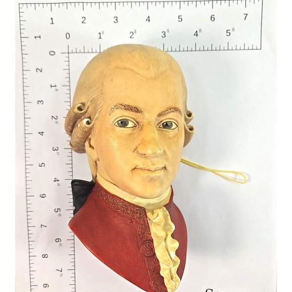 1991 Bossons England Mozart Wall Head Hand-Painted Plaster Bust Music Studio Art - Picture 7 of 7